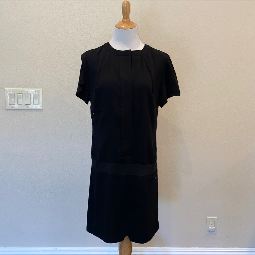 Brian Reyes Black Short Sleeve Dress Size 4